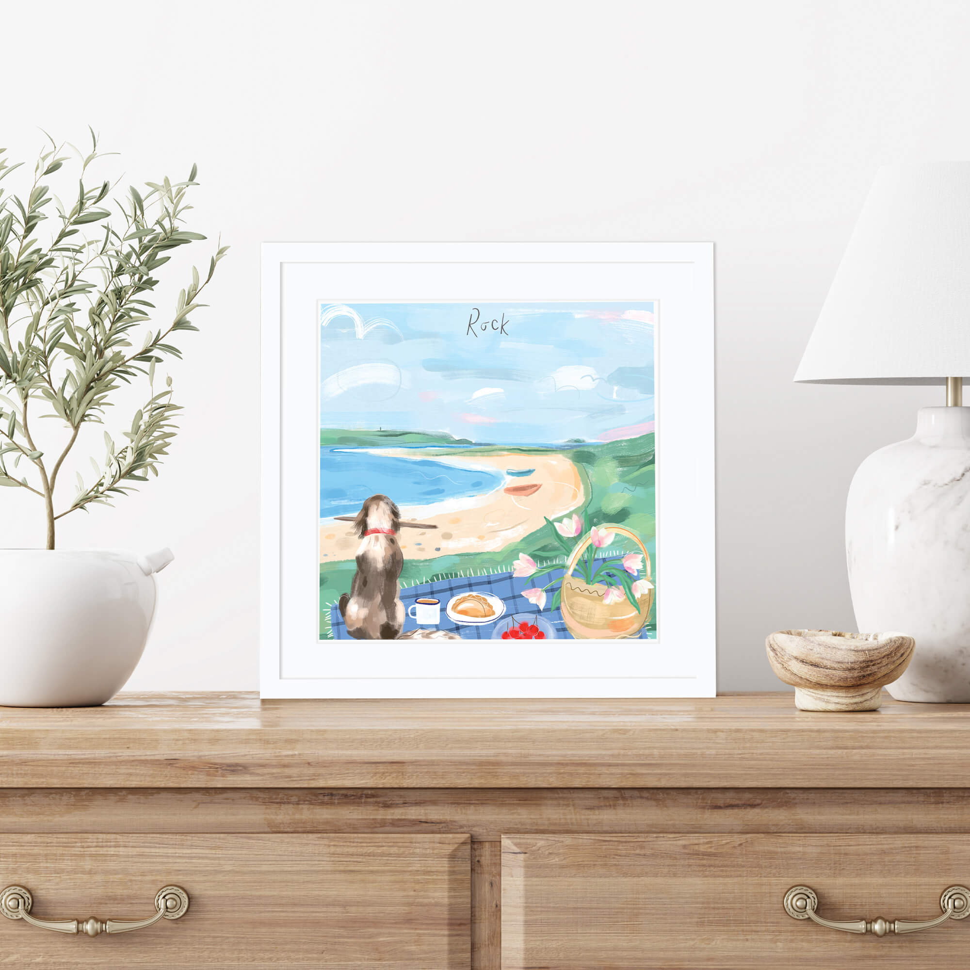 Framed Print-WF867F - Rock Window View Small Framed Print-Whistlefish