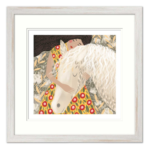 Framed Print-WF871F - She was so beautiful with kindness-Whistlefish