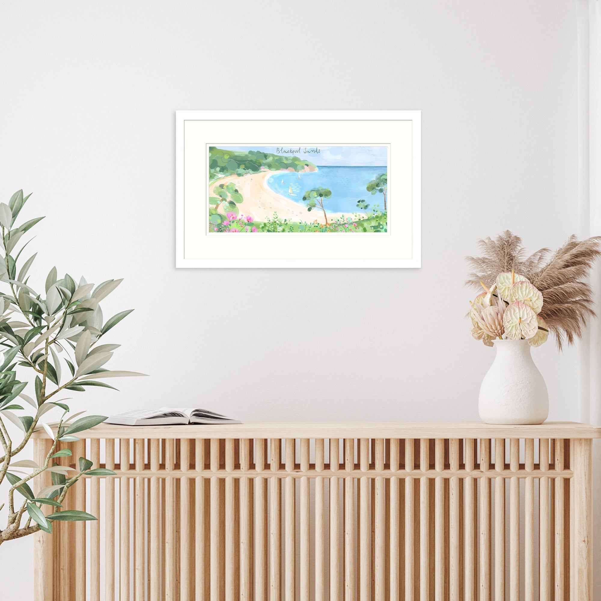 Framed Print-WF887F - Blackpool Sands Small Framed Print.-Whistlefish