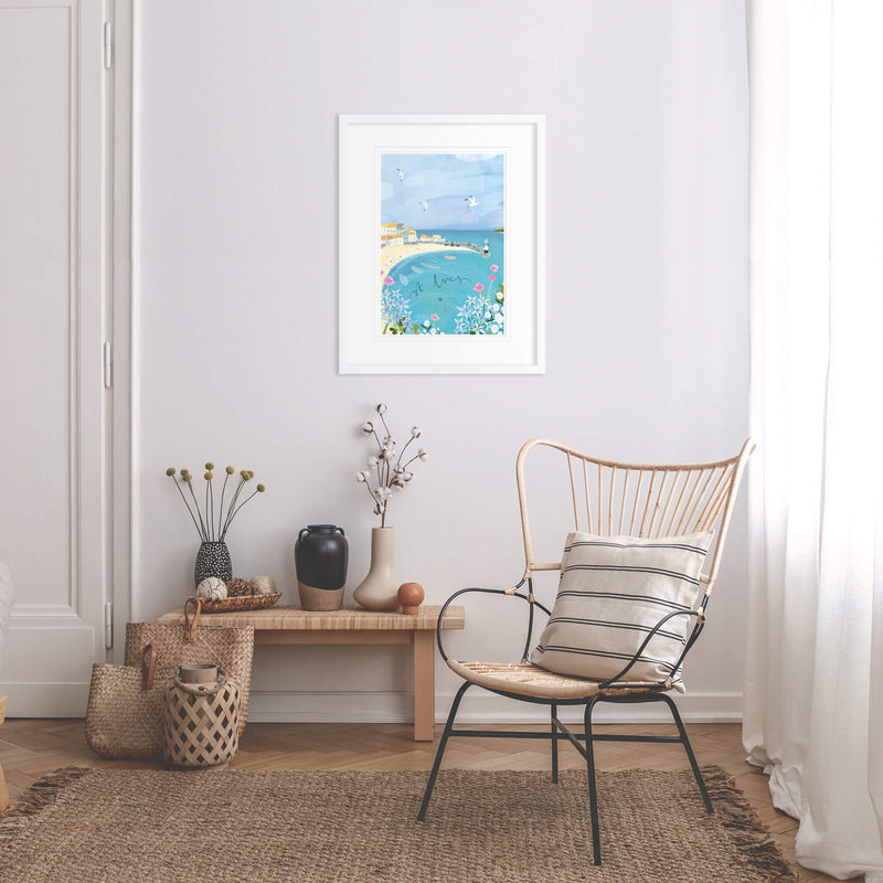 Framed Print-WF894F - St Ives Med Framed Print-Whistlefish