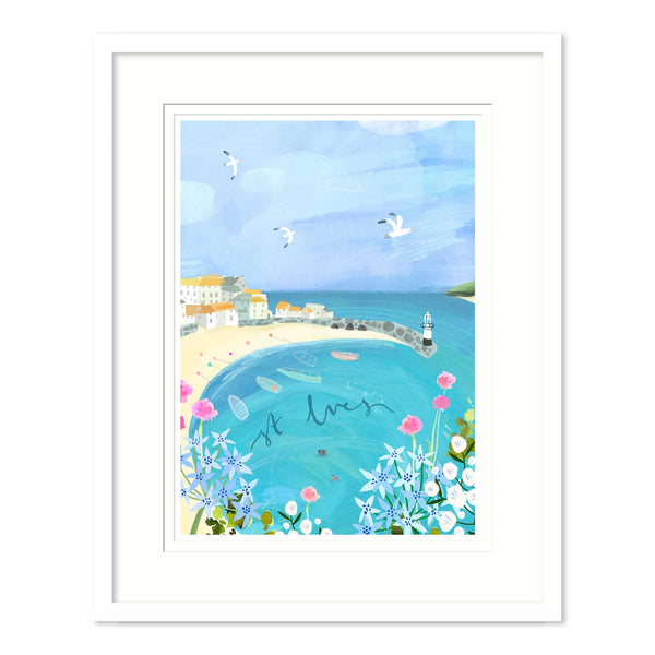 Framed Print-WF894F - St Ives Med Framed Print-Whistlefish