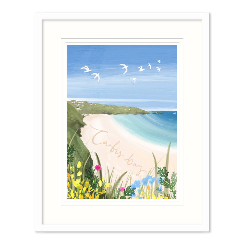 Framed Print-WF903F - Painterly Carbis Bay Framed Print-Whistlefish