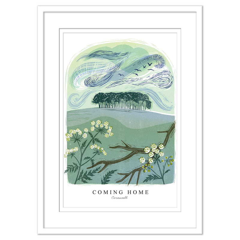 Framed Print - WF934WHF - Coming Home Arched Lino Framed Print - Coming Home Arched Lino Framed Print - Whistlefish