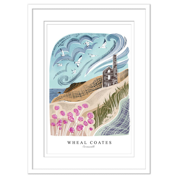 Framed Print - WF935WHF - Wheal Coates Arched Lino Framed Print - Wheal Coates Arched Lino Framed Print - Whistlefish