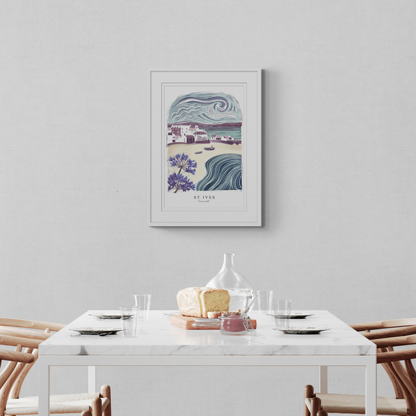 Framed Print - WF937WHF - St Ives Arched Lino Framed Print - St Ives Arched Lino Framed Print - Whistlefish