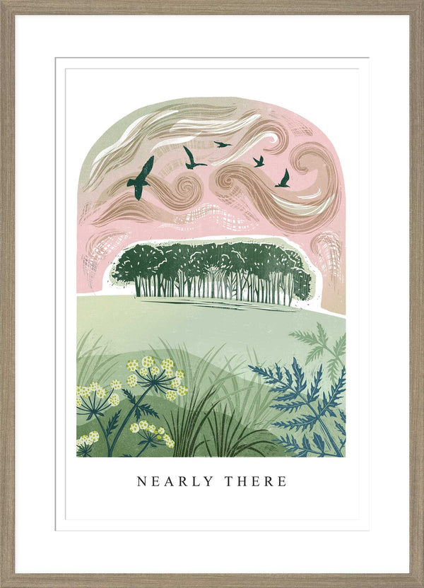 Framed Print - WF939F - Nearly There Arched Lino Framed Print - Nearly There Arched Lino Framed Print - Whistlefish