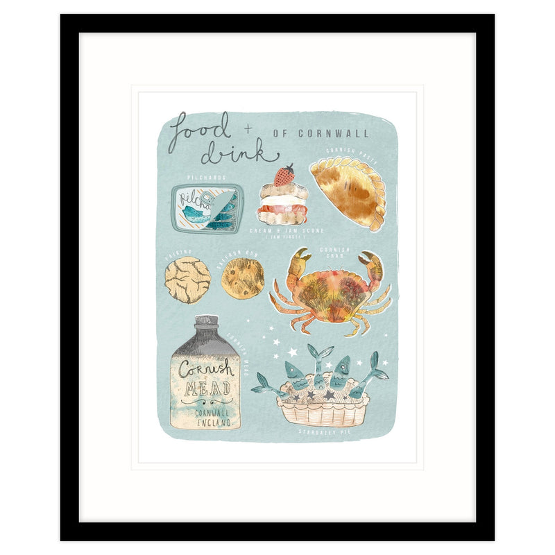 Framed Print-WF93F - Food & Drink Of Cornwall Framed Print-Whistlefish
