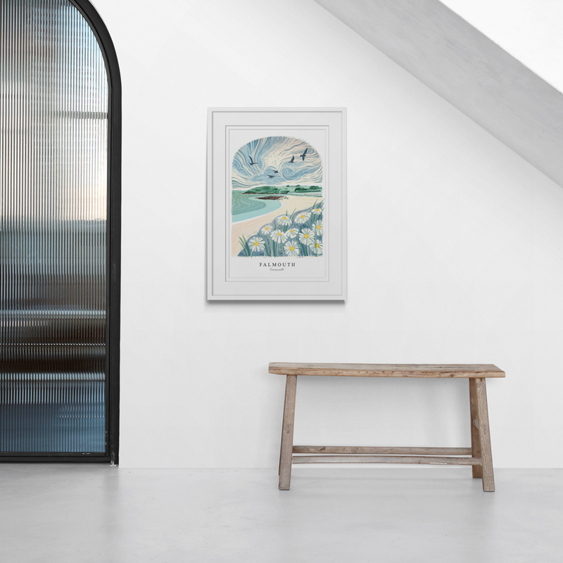 Framed Print - WF947WHF - Falmouth Arched Lino Framed Print - Falmouth Arched Lino Framed Print - Whistlefish