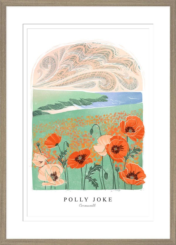 Framed Print - WF953F - Polly Joke Arched Lino Framed Print - Polly Joke Arched Lino Framed Print - Whistlefish