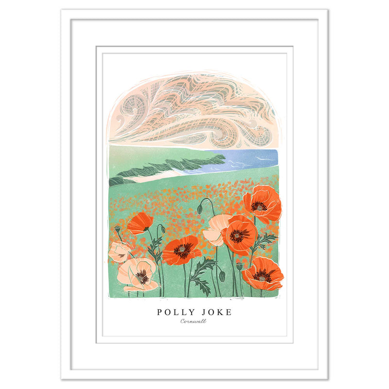 Framed Print - WF953WHF - Polly Joke Arched Lino Framed Print - Polly Joke Arched Lino Framed Print - Whistlefish