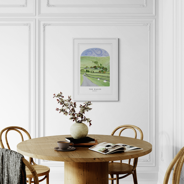 Framed Print - WF957WHF - The Dales Arched Lino Framed Print - The Dales Arched Lino Framed Print - Whistlefish