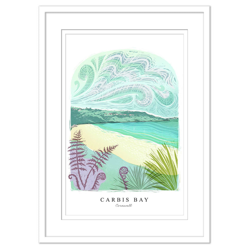 Framed Print - WF962WHF - Carbis Bay Arched Lino Framed Print - Carbis Bay Arched Lino Framed Print - Whistlefish
