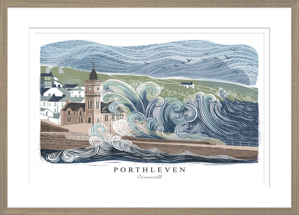 Framed Print - WF969F - Porthleven Arched Lino Framed Print - Porthleven Arched Lino Framed Print - Whistlefish