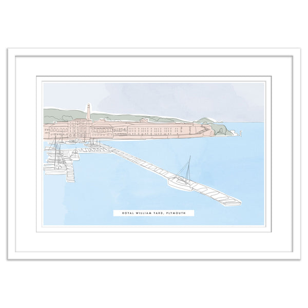 Framed Print - WF977F - Royal William Yard Harbour Framed Print - Royal William Yard Harbour Framed Print - Whistlefish