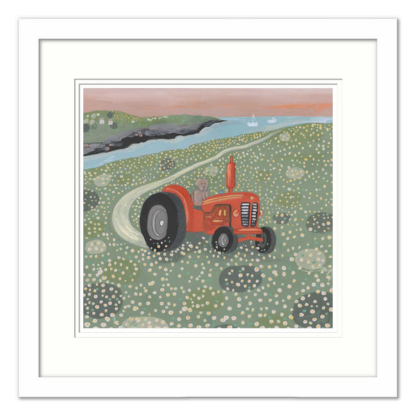 Framed Print-WT109F - Red Tractor Med Framed Print-Whistlefish