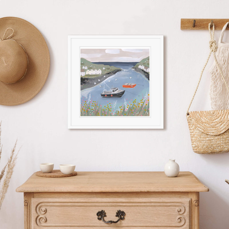 Framed Print-WT113F - Fishing Boats Med Framed Print-Whistlefish