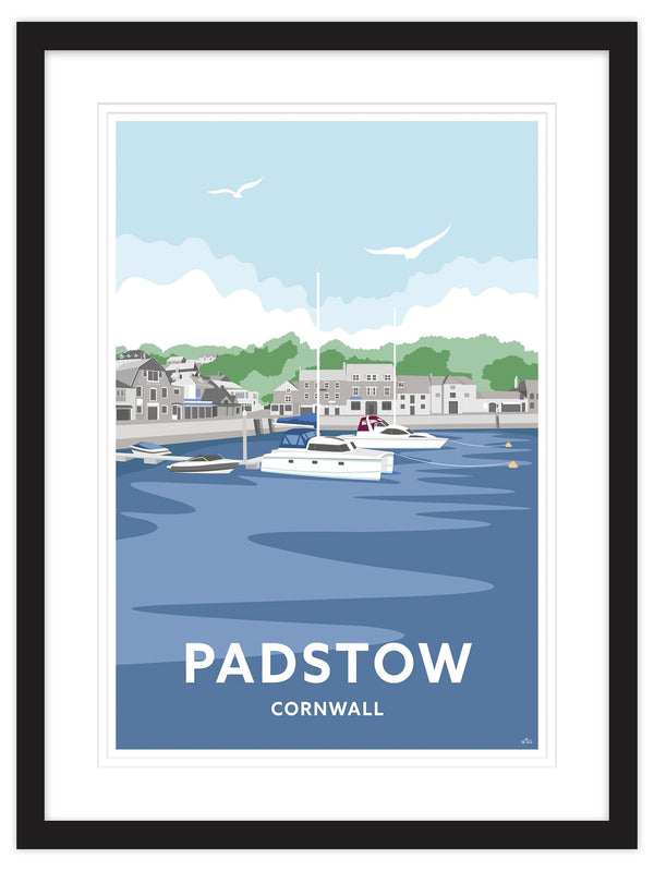Framed Print-WT19F - Padstow Strand Cornwall Framed Art Print-Whistlefish