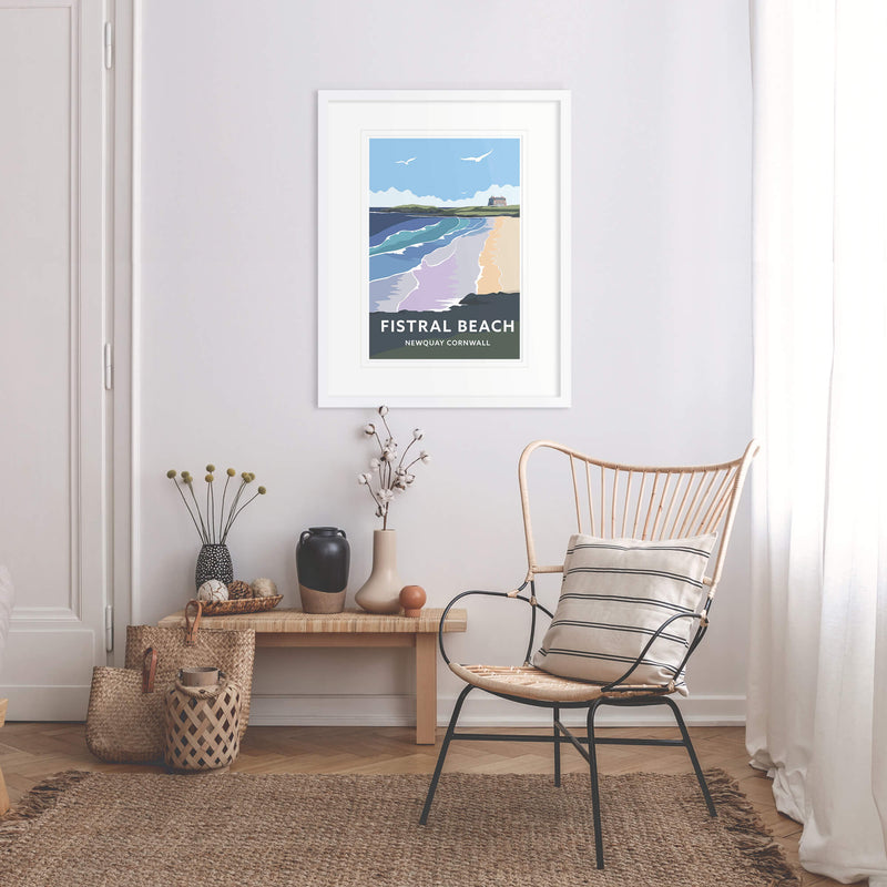 Framed Print-WT23F - Fistral Beach Newquay Framed Art Print-Whistlefish