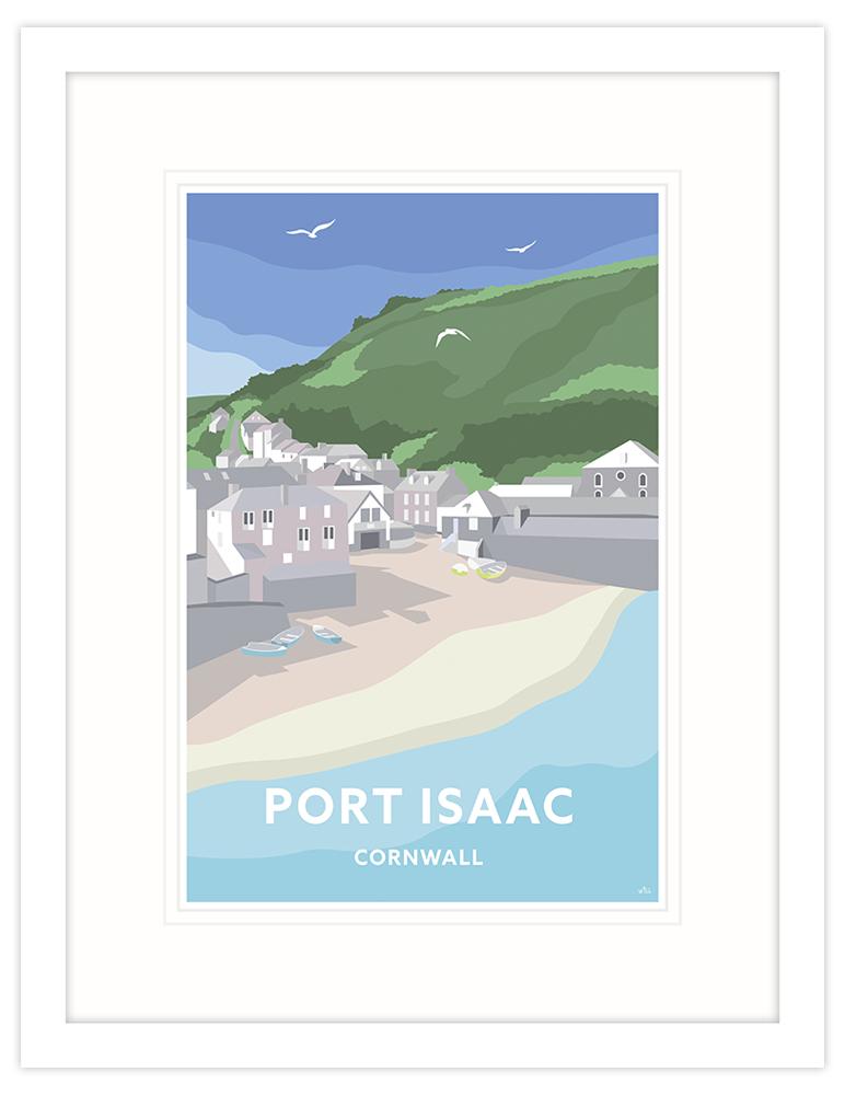 Framed Print-WT72F - Port Isaac Travel Art Framed Print-Whistlefish