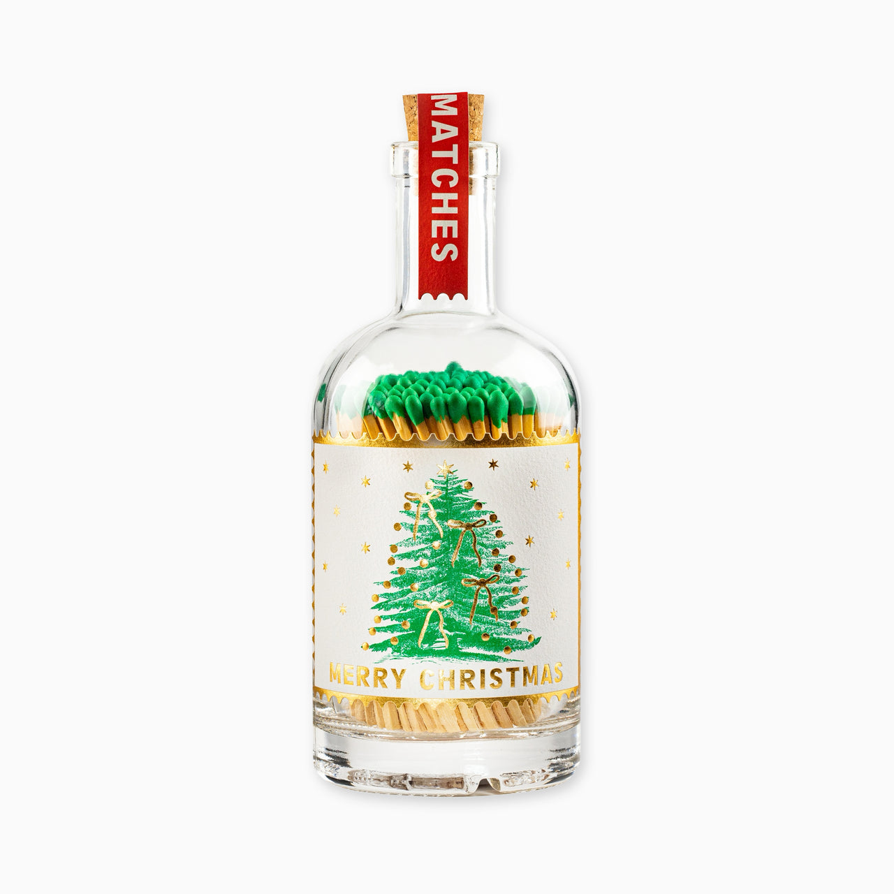 Christmas Tree Glass Bottle Safety Matches - Whistlefish