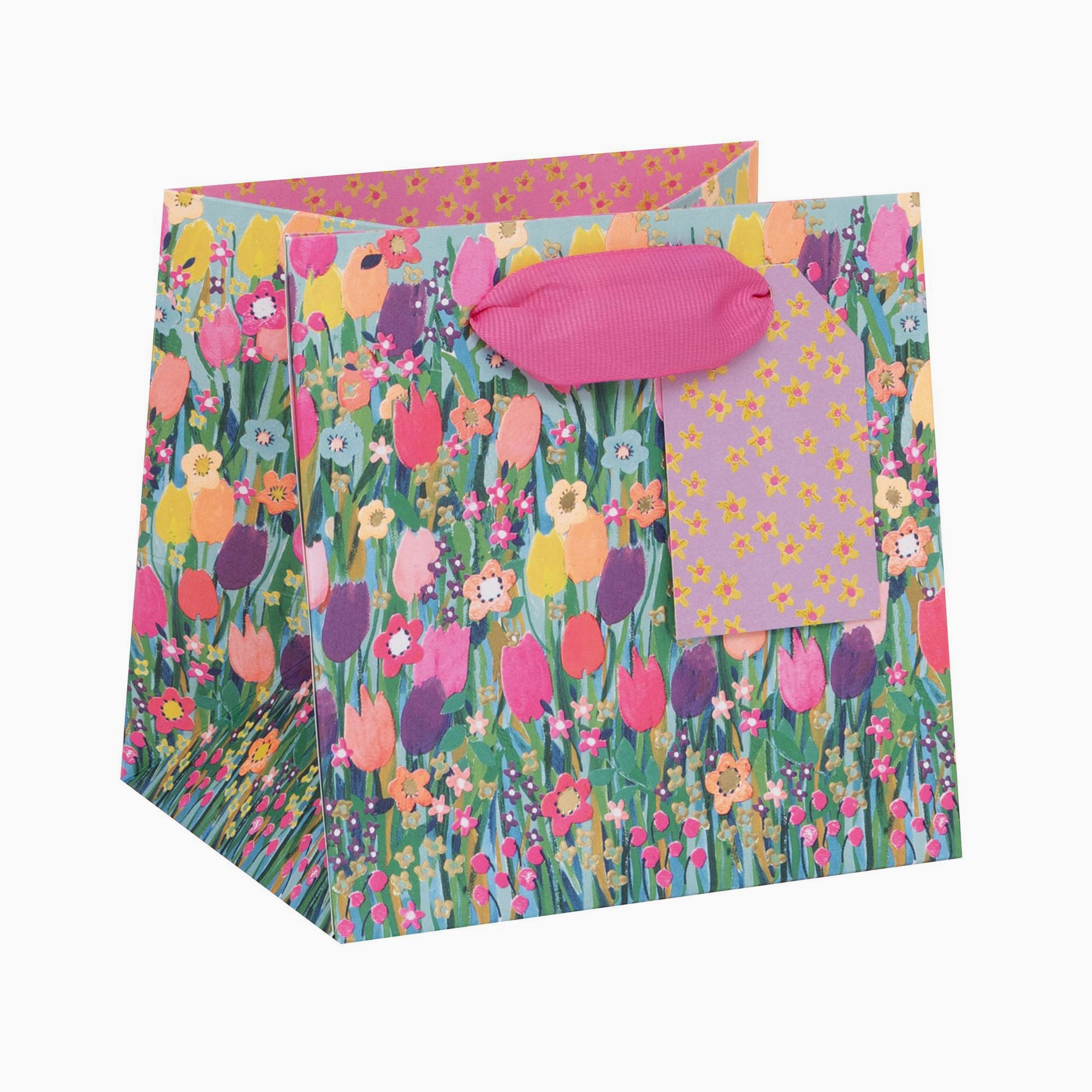 Gift Bag-GCPS161 - Tulip Meadow Short Gift Bag-Glick