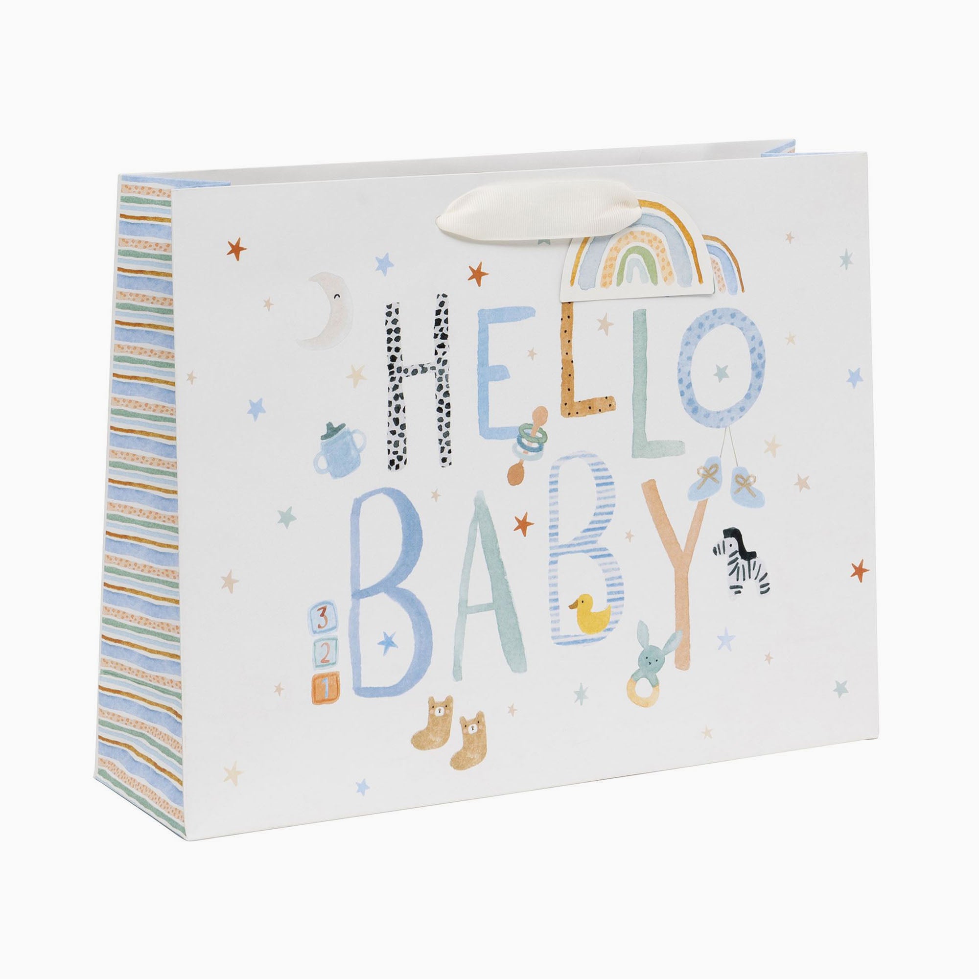Gift Bag-GHC43 - Baby Blue Large Landscape Gift Bag-Glick