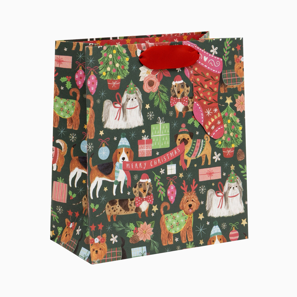 GMCX2696 - Santa Paws Medium Gift Bag