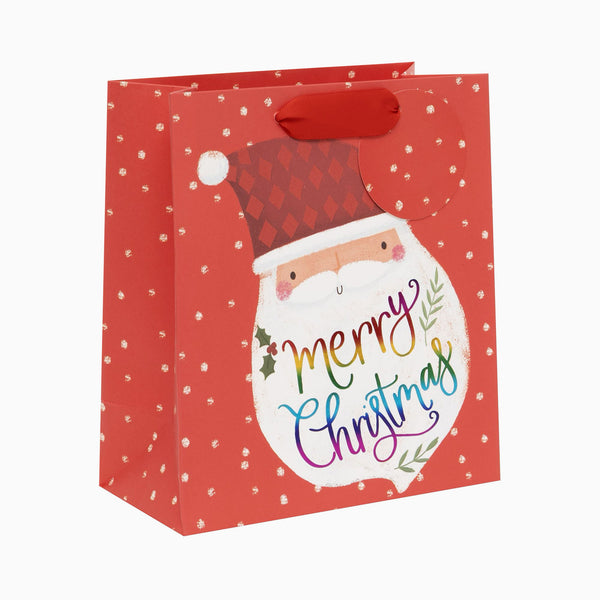GMCX2697 - Rainbow Santa Medium Gift Bag