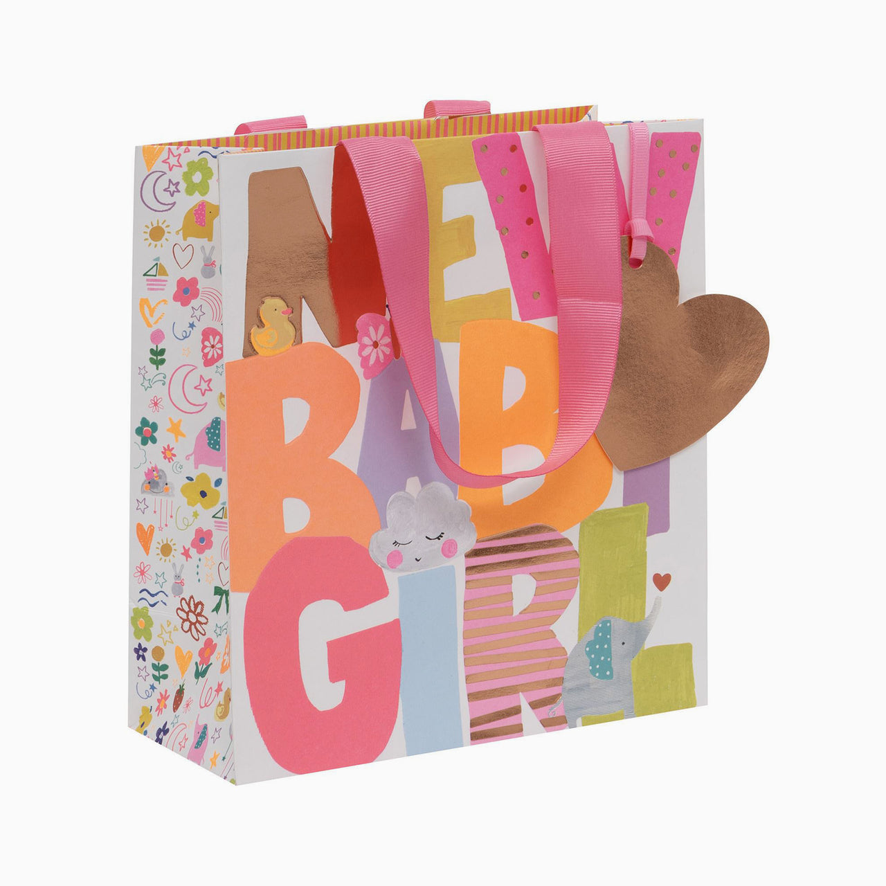 Gift Bag-GMP2627 - New Baby Girl Medium Gift Bag-Glick