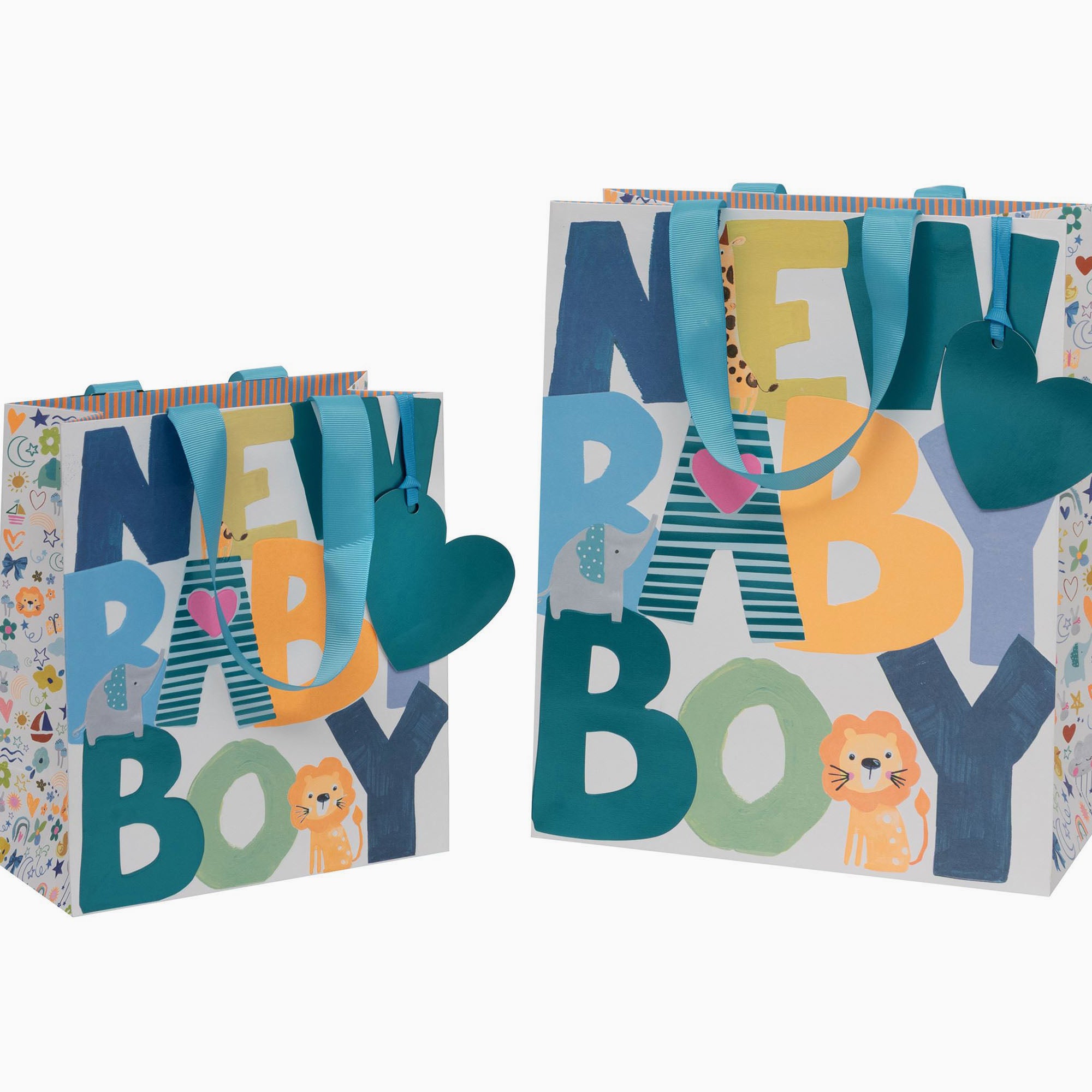 Gift Bag-GMP2628 - New Baby Boy Medium Gift Bag-Glick