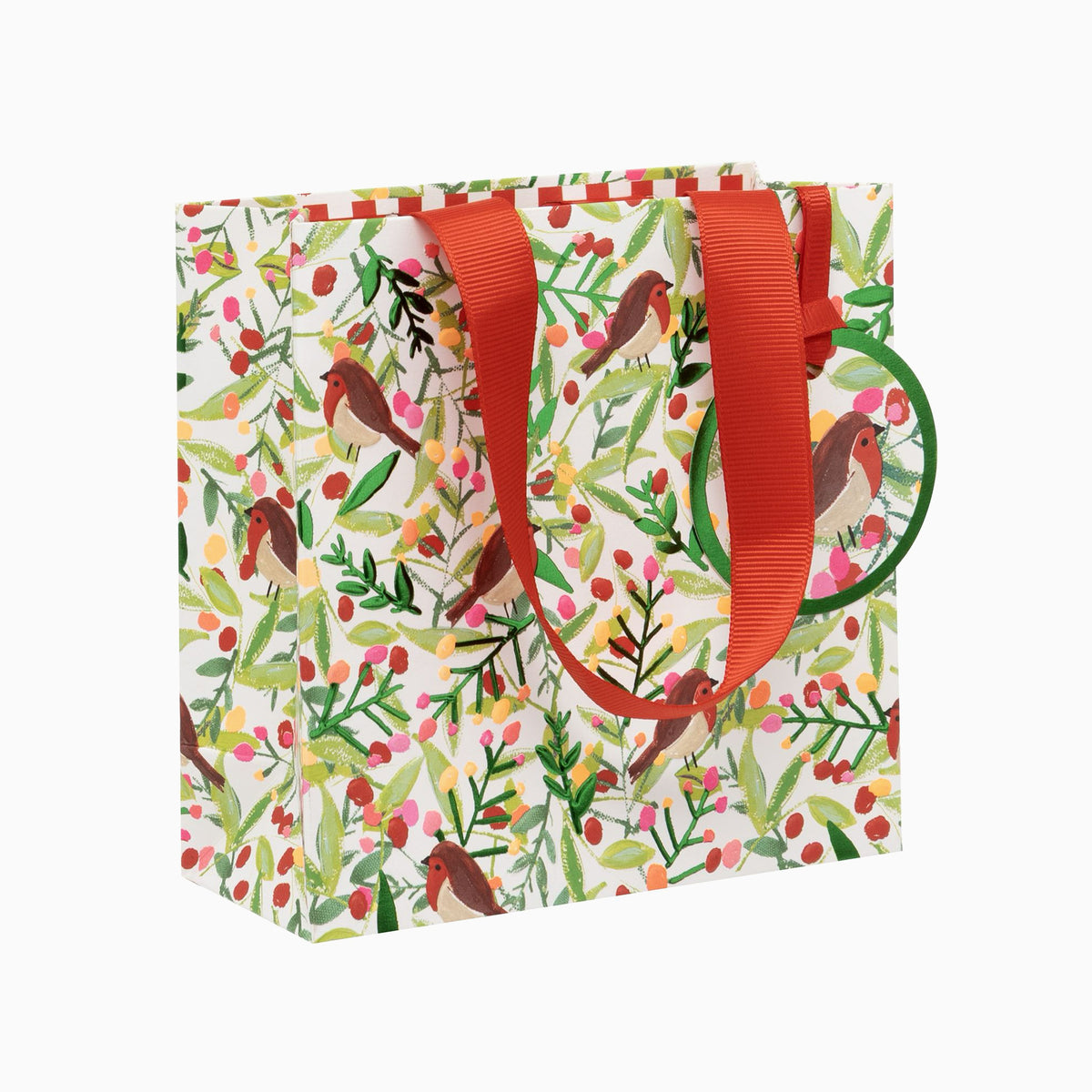 GSPX2658 - Berry Merry Robins Small Gift Bag