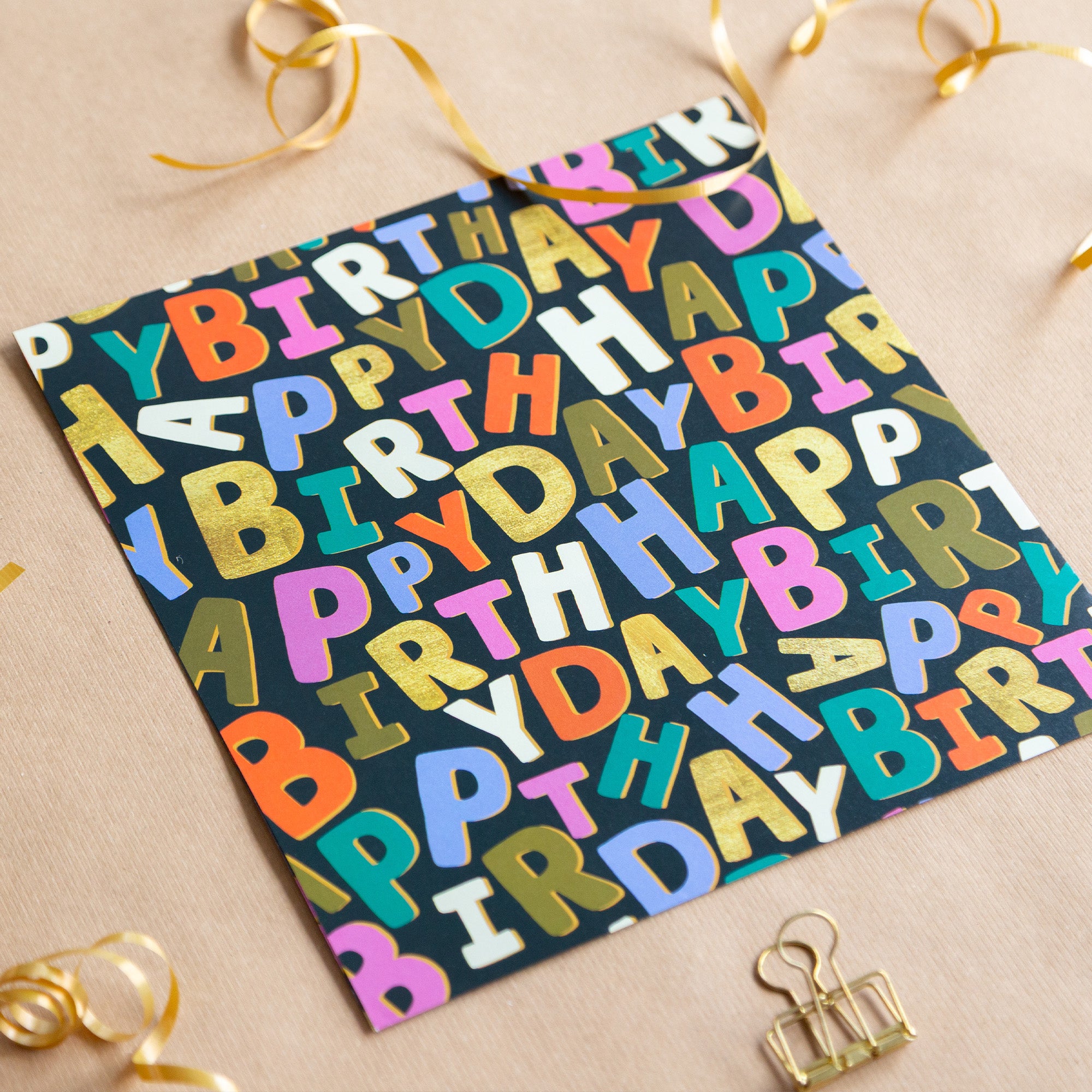 Wrapping Paper-GWP144 - Party Letters Wrapping Paper-Whistlefish