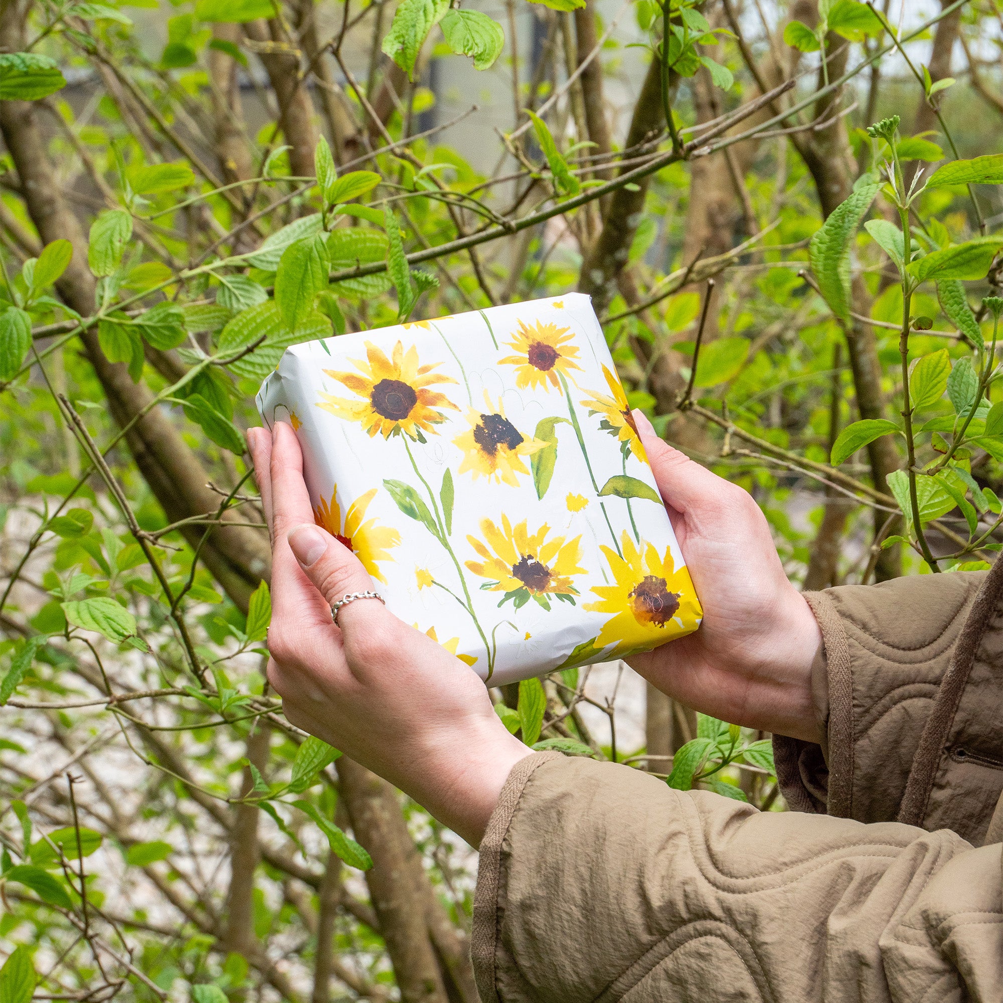 Wrapping Paper-GWP150 - Sunflower Bloom Wrapping Paper-Whistlefish
