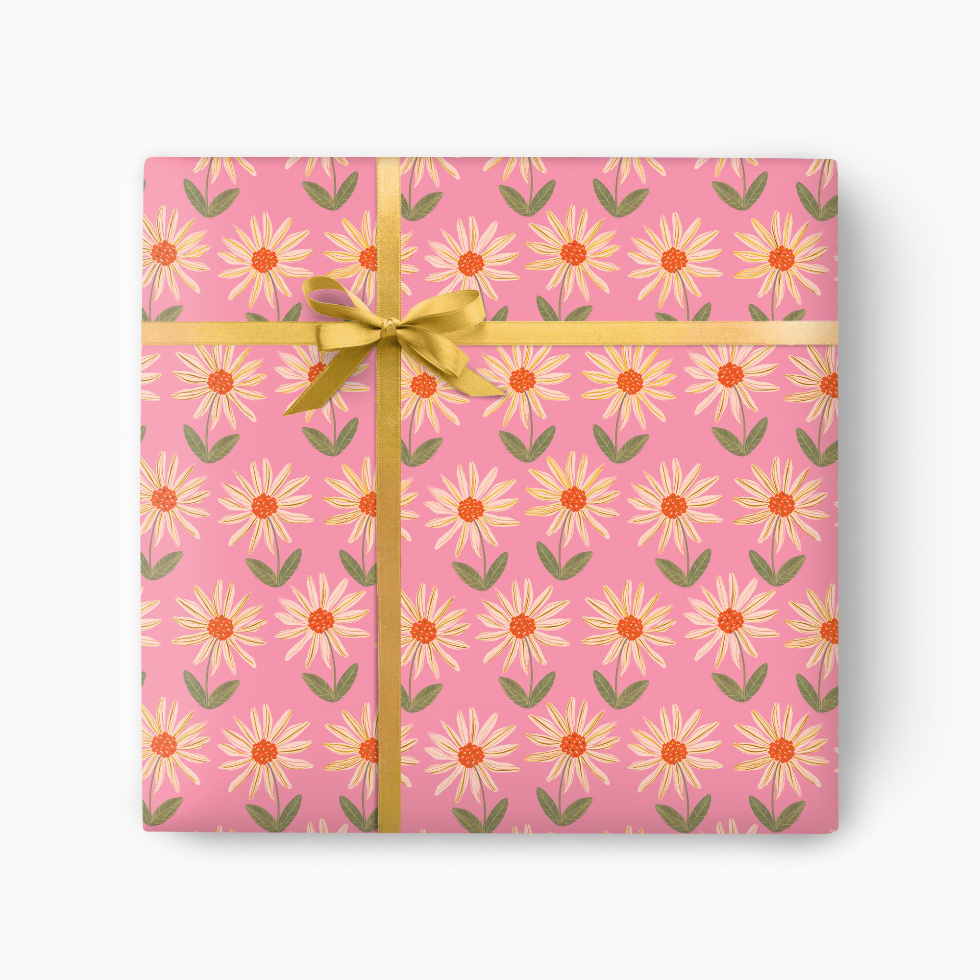 GWP183 - Pink Daisy Glow Wrapping Paper