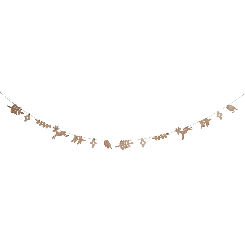 Garland - HBFF118 - Wooden Christmas Garland - Wooden Christmas Garland - Whistlefish