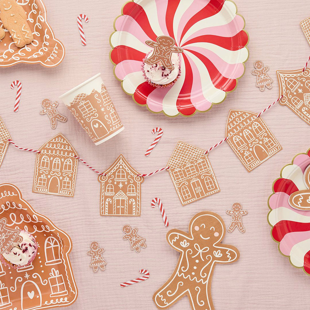 Garland-HBGB100 - Gingerbread House Card Garland-Hootyballoo