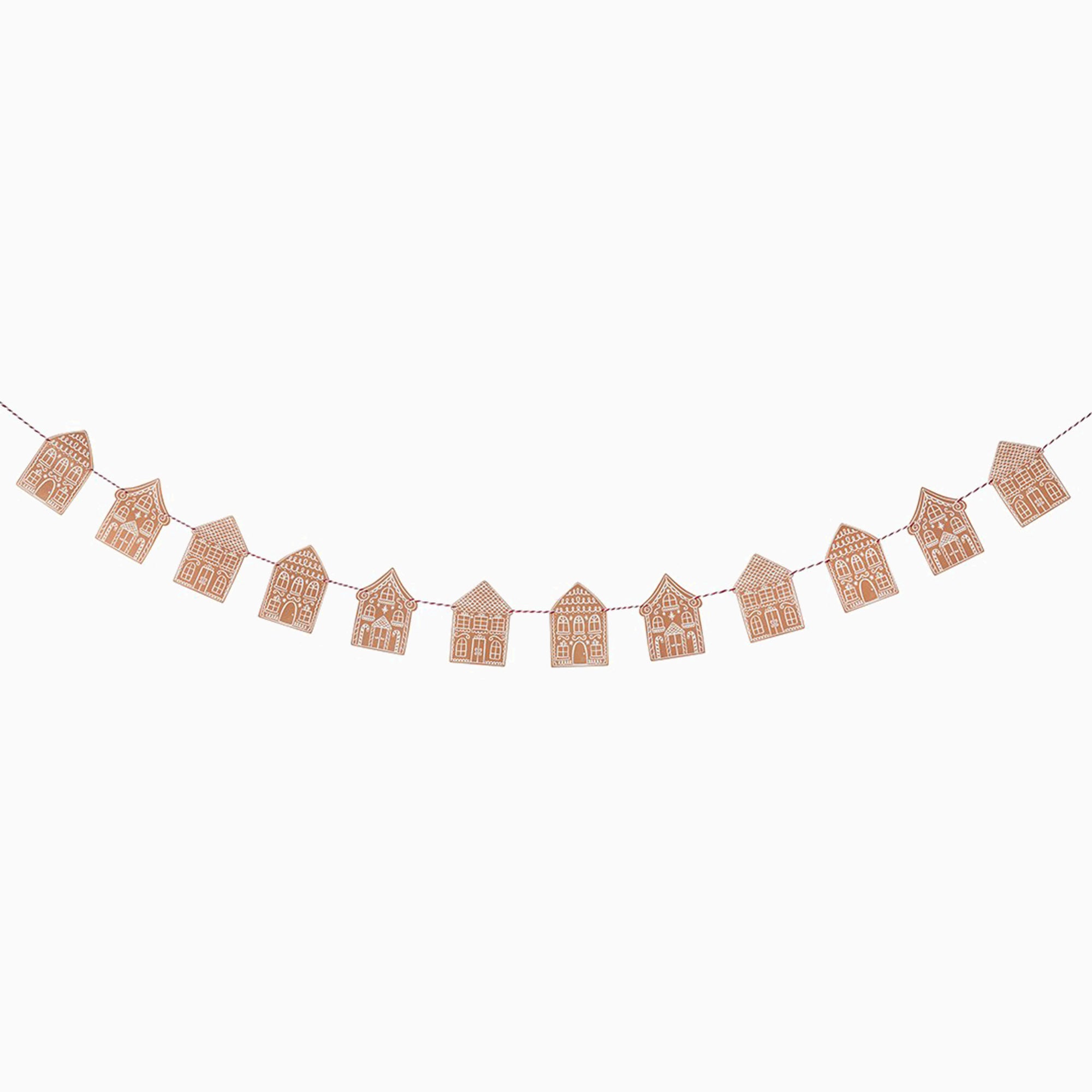Garland-HBGB100 - Gingerbread House Card Garland-Hootyballoo