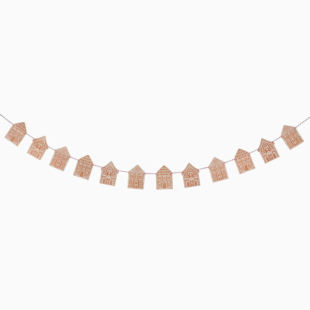 Garland-HBGB100 - Gingerbread House Card Garland-Hootyballoo