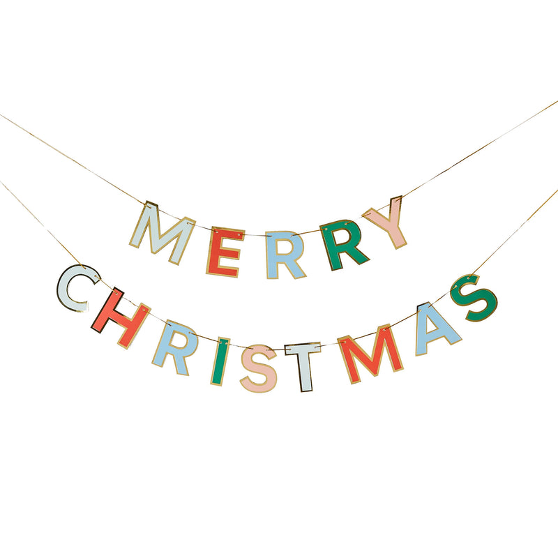 Garland - HBMC100 - Colourful Merry Christmas Banner - Colourful Merry Christmas Banner - Whistlefish