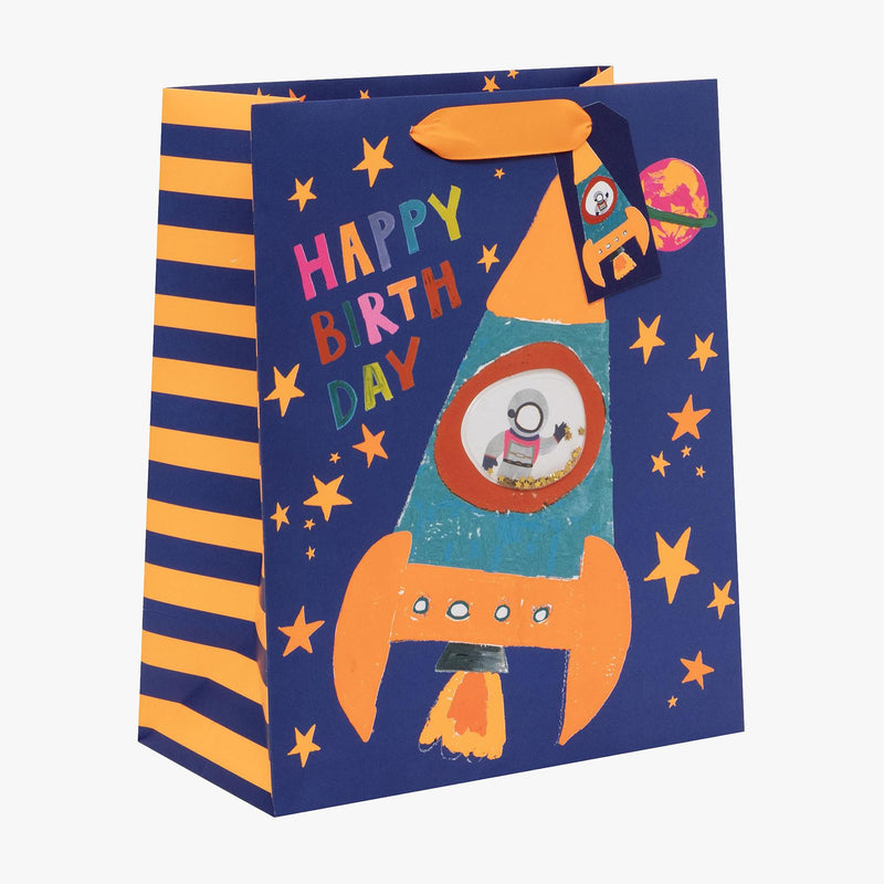 Gift Bag-GLJ18 - Rocket Boy Large Gift Bag-Glick