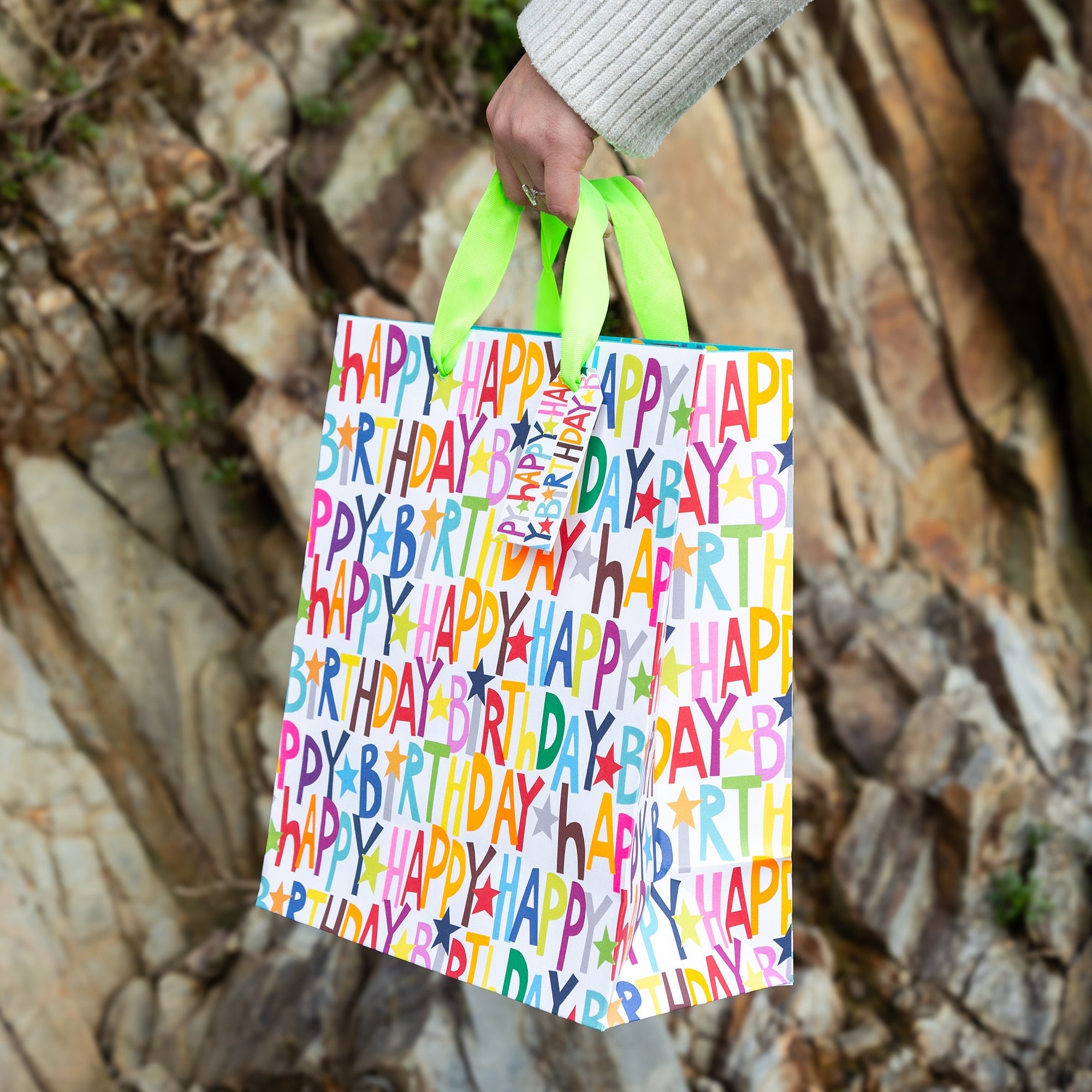 Gift Bag - GLPS117 - Happy Birthday Luxury Large Gift Bag - Happy Birthday Luxury Large Gift Bag- Whistlefish
