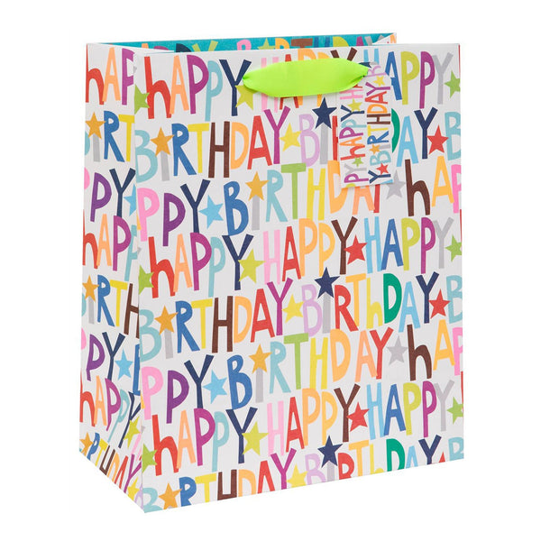 Gift Bag - GLPS117 - Happy Birthday Luxury Large Gift Bag - Happy Birthday Luxury Large Gift Bag- Whistlefish