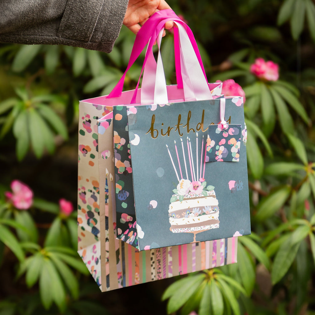Gift Bag - GLST57 - Birthday Candles Luxury Large Gift Bag - Birthday Candles Luxury Large Gift Bag- Whistlefish