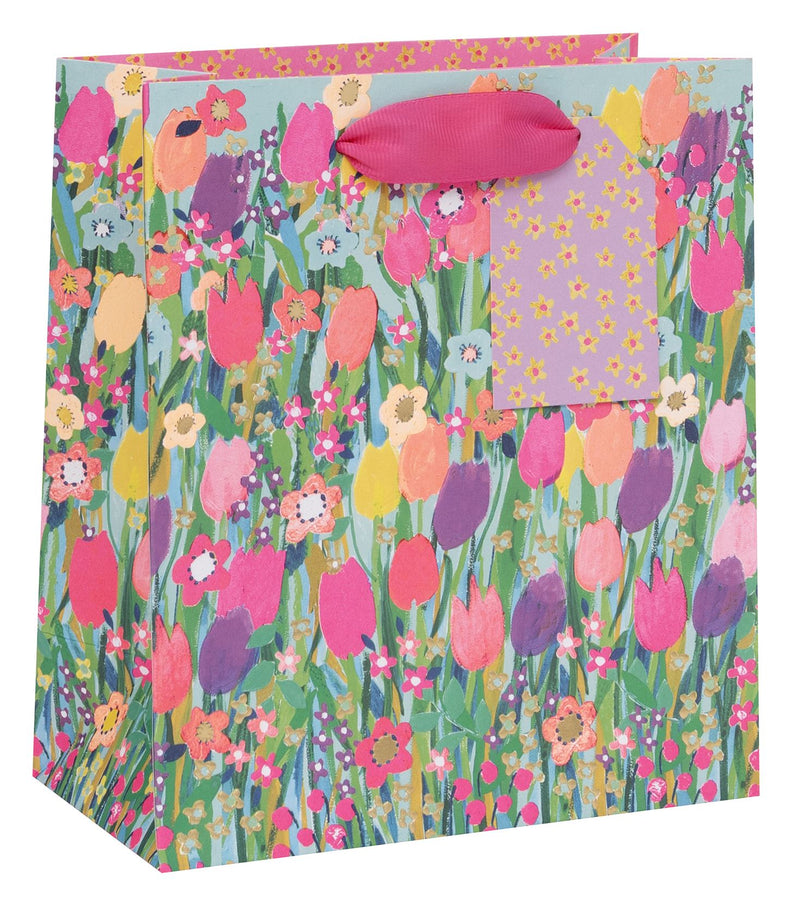 Gift Bag-GMPS161 - Tulip Meadow Medium Gift Bag-Glick