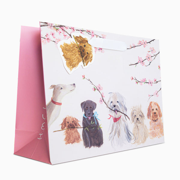 Gift Bag-HC02MB - Dogs Medium Gift Bag-Hannah Cole