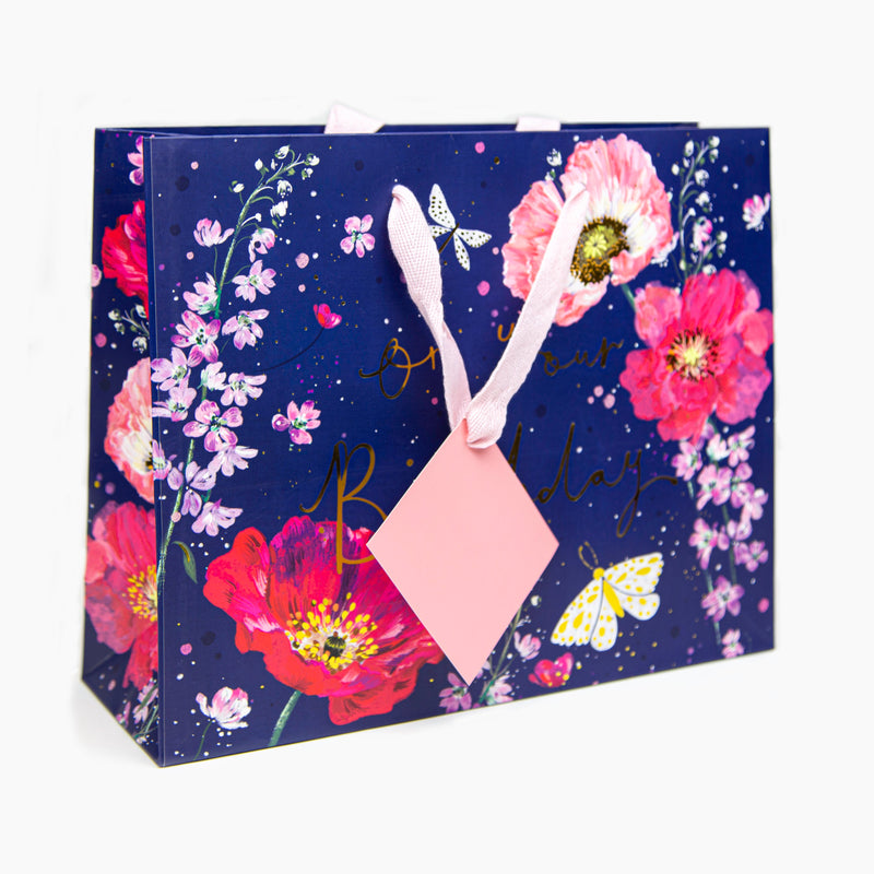 Gift Bag - LP01MB - Midnight Flora Medium Gift Bag - Midnight Flora Medium Gift Bag - Whistlefish