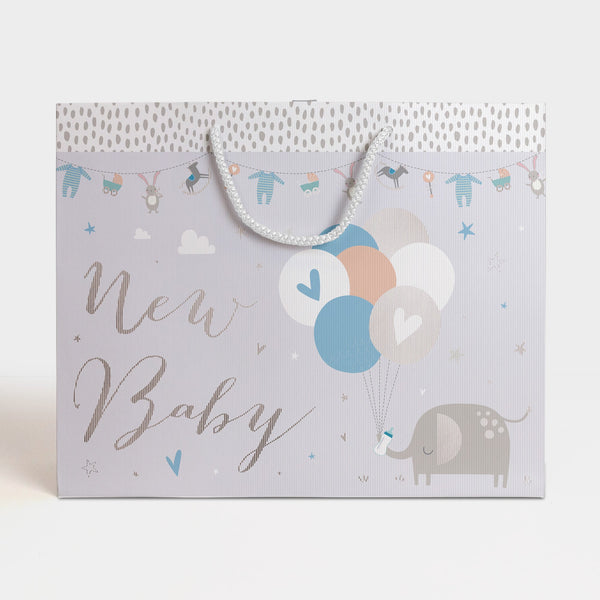 Gift Bag-LWB20 - Luxury Foiled New Baby Gift Bag-Whistlefish