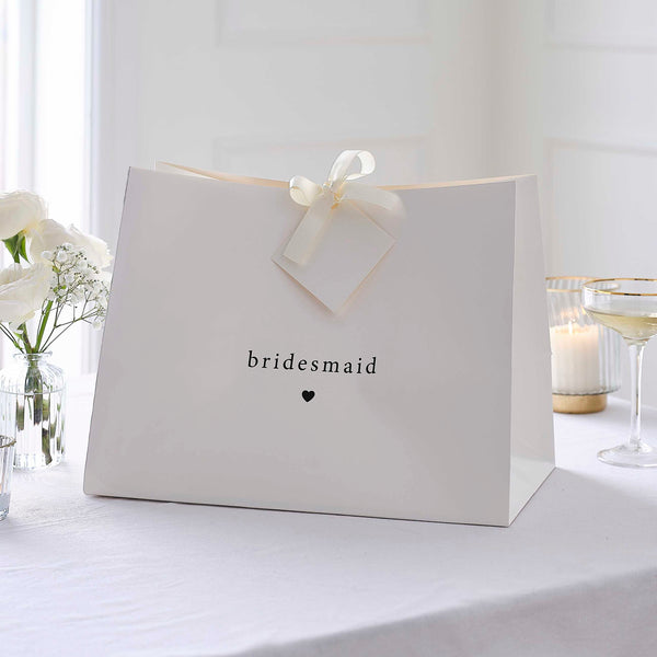 Gift Bag - ML-137 - White Bridesmaid Gift Bag - White Bridesmaid Gift Bag - Whistlefish