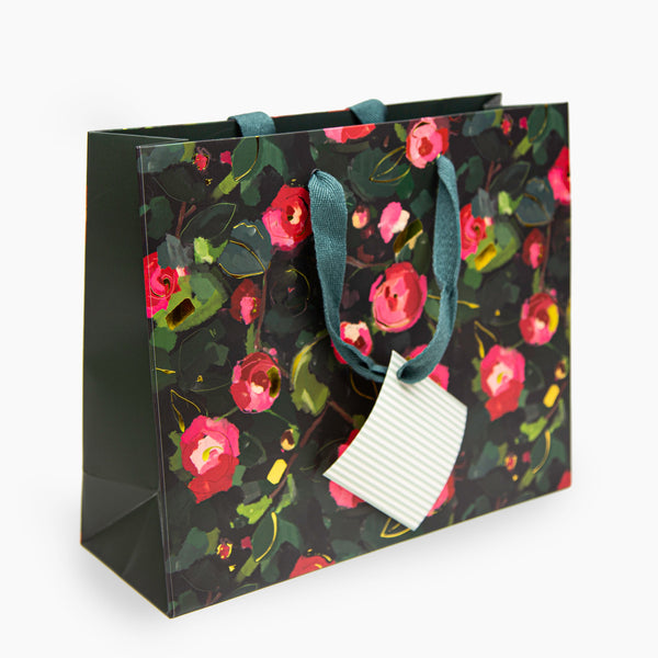 Gift Bag - WC02MB - Winter Camellia Medium Gift Bag - Winter Camellia Medium Gift Bag - Whistlefish