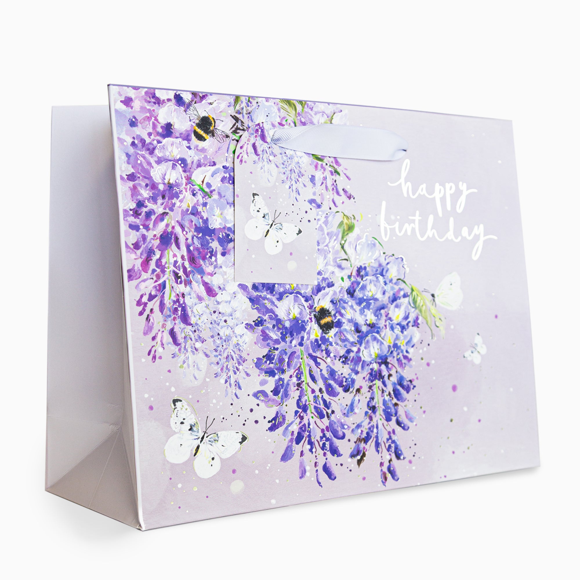Gift Bag-WW01MB - Wisteria Wishes Medium Gift Bag-Whistlefish